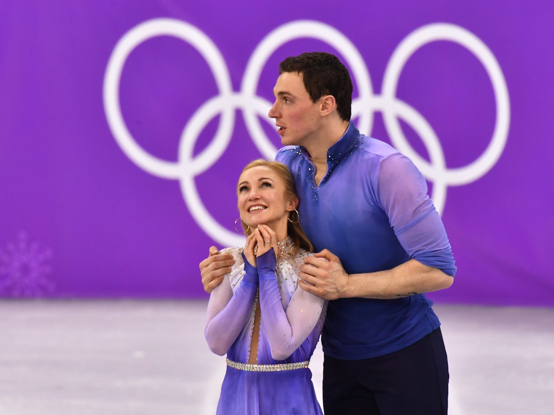 Aljona Savchenko gewann am 15. Februar 2018 mit Bruno Massot Gold bei Olympia in Südkorea.