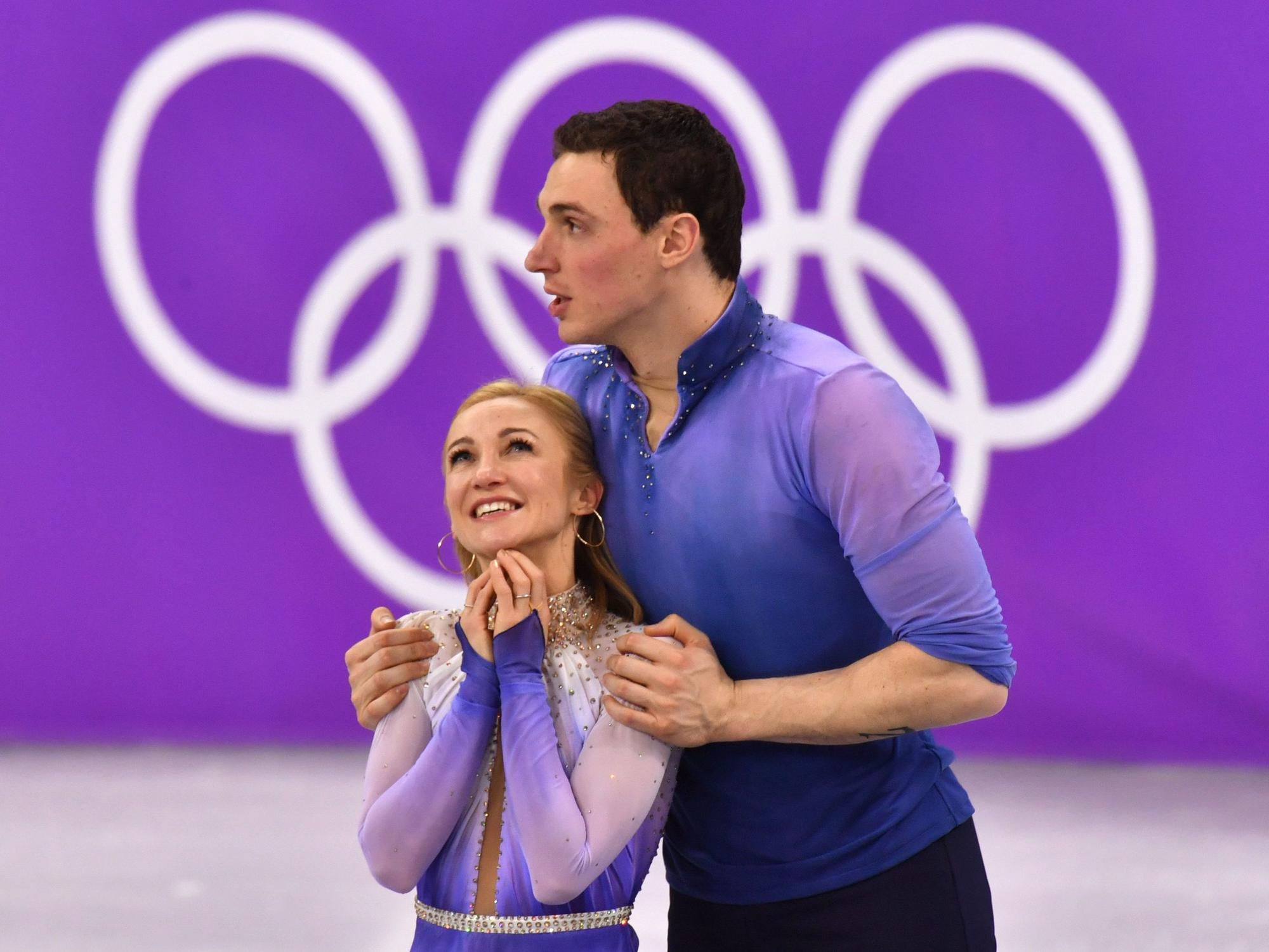 Aljona Savchenko gewann am 15. Februar 2018 mit Bruno Massot Gold bei Olympia in Südkorea.
