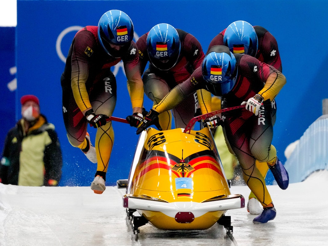 Der deutsche Vierer-Bob von Francesco Friedrich.