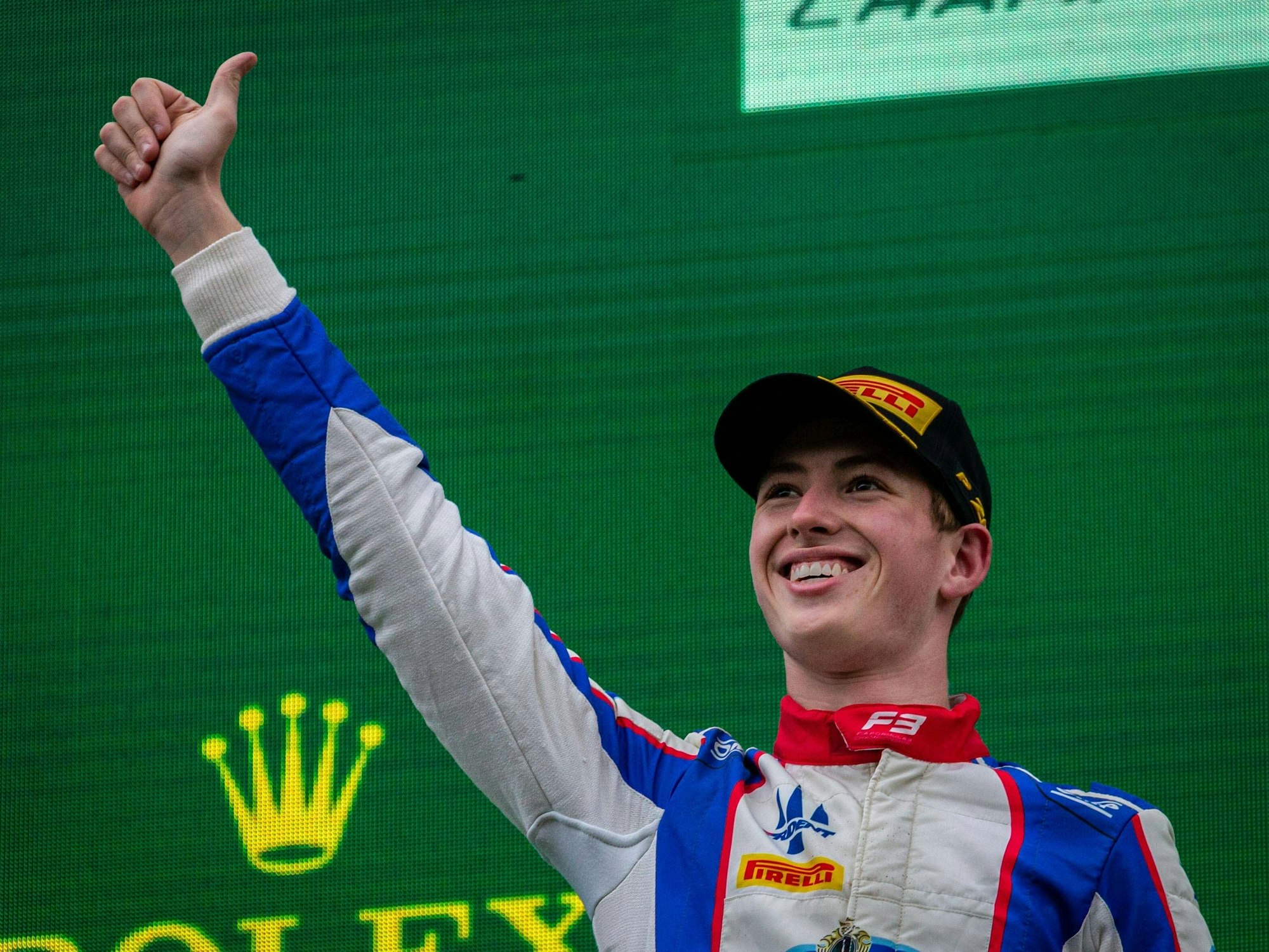 David Schumacher lächelnd beim Grand Prix de Belgique.