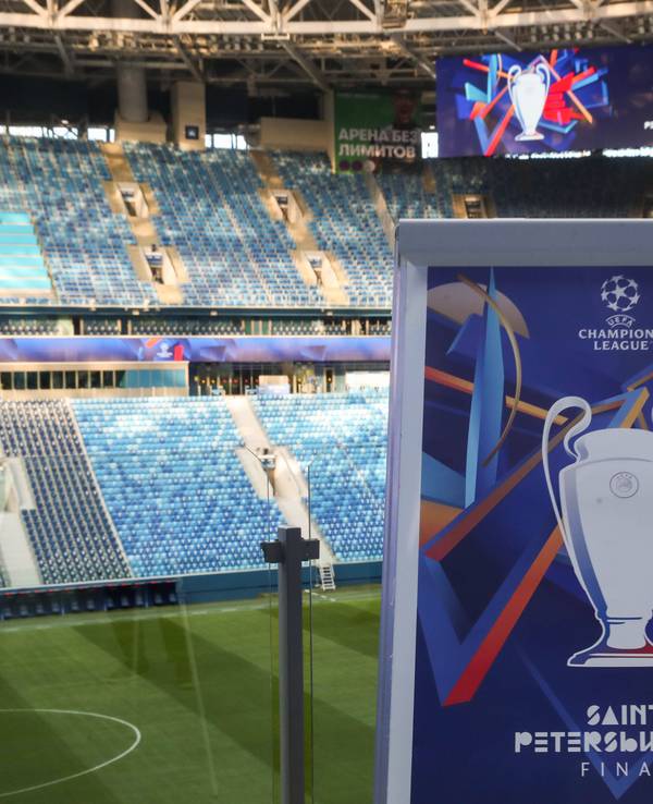 Blick in die Gazprom-Arena in St. Petersburg.