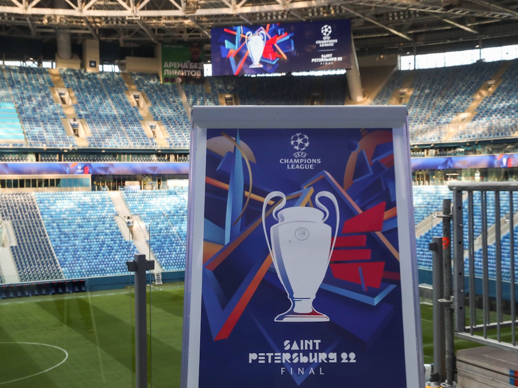 Blick in die Gazprom-Arena in St. Petersburg.