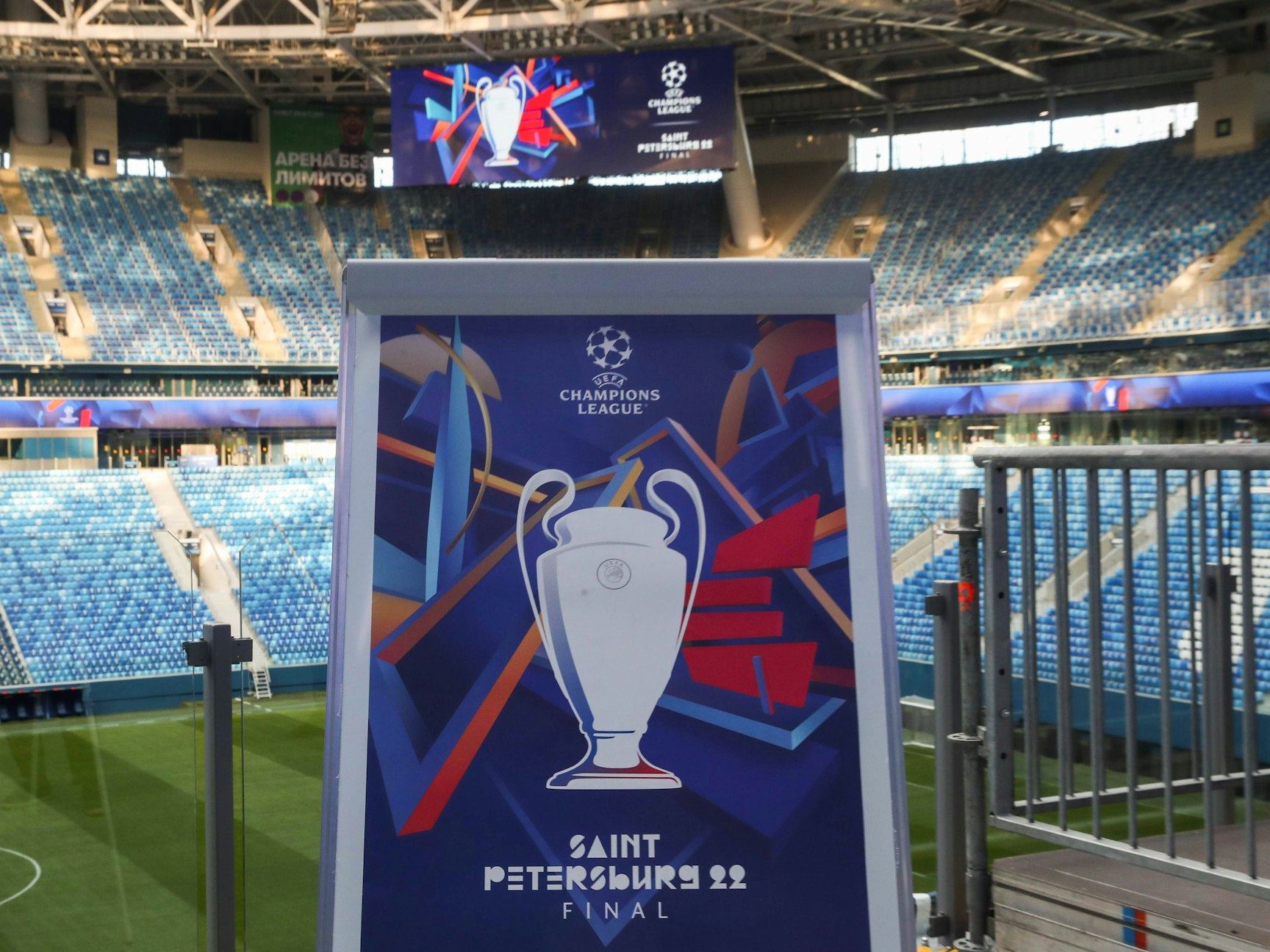 Blick in die Gazprom-Arena in St. Petersburg.