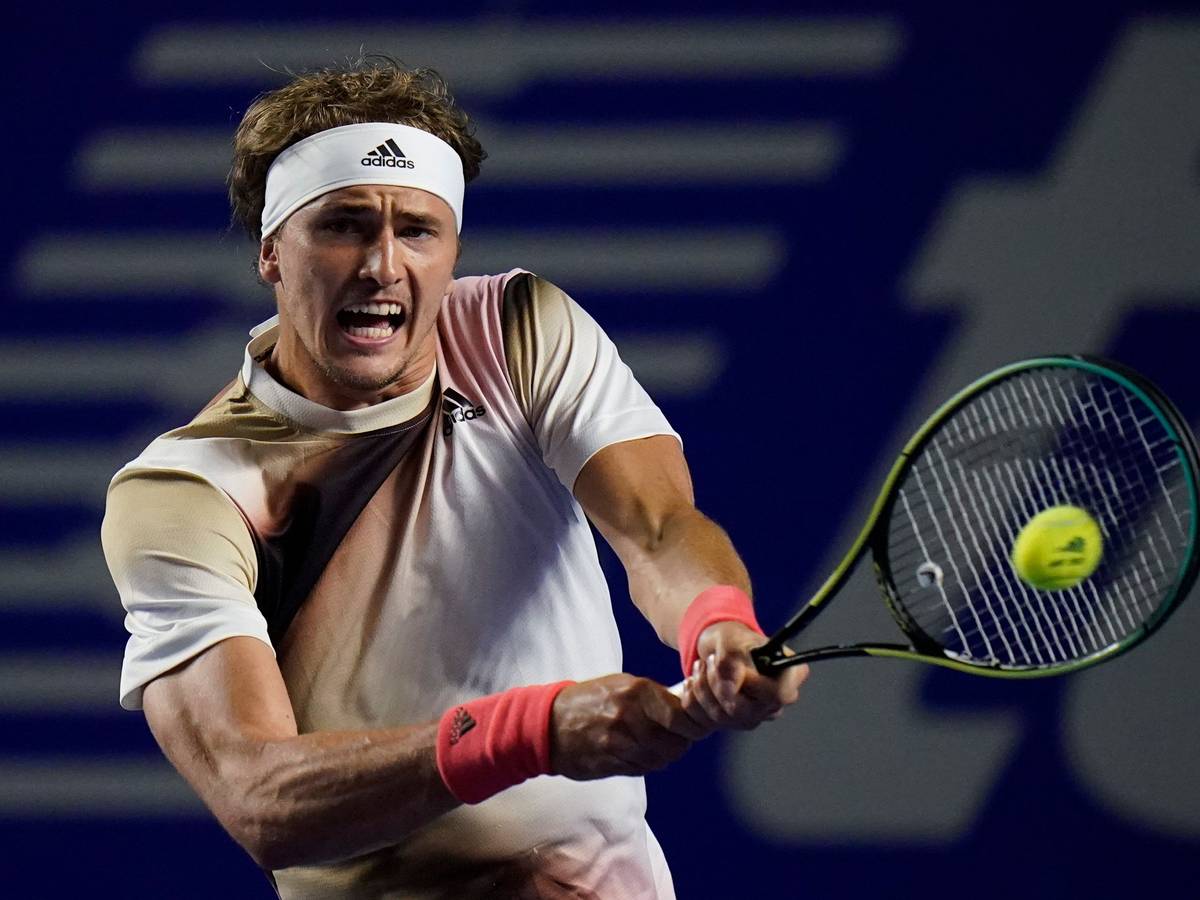 Alexander Zverev während eines Matches bei den Mexican Open in Acapulco.