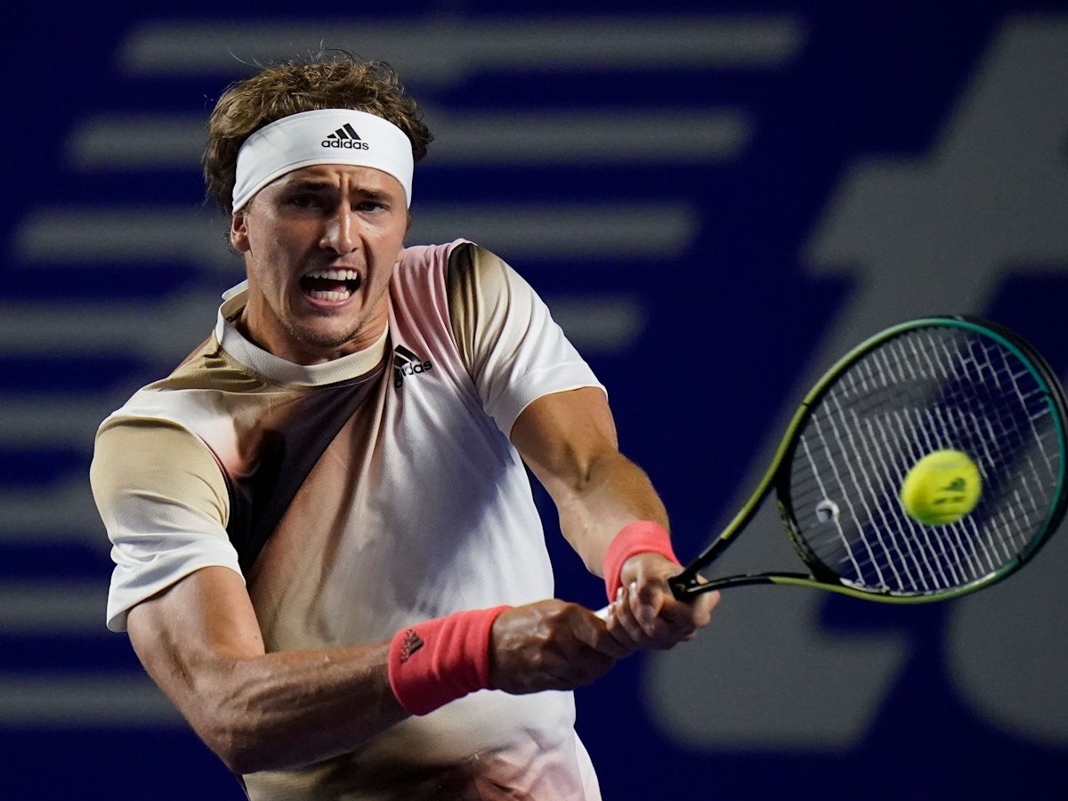 Alexander Zverev während eines Matches bei den Mexican Open in Acapulco.