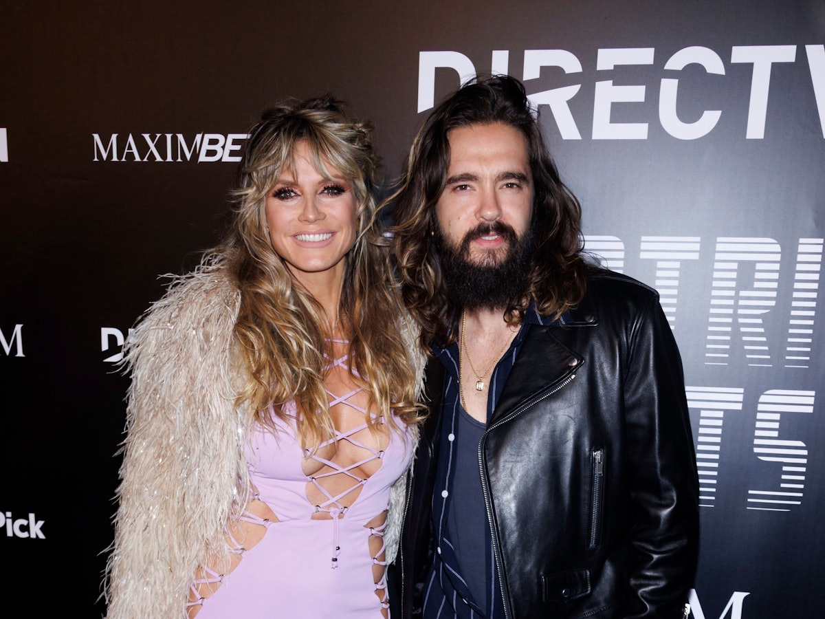 Heidi Klum, left and Tom Kaulitz attend day two of Maxim Big Game Weekend on Saturday, Feb. 12, 2022, at City Market Pavilion in Los Angeles. (Photo by Willy Sanjuan/Invision/AP)