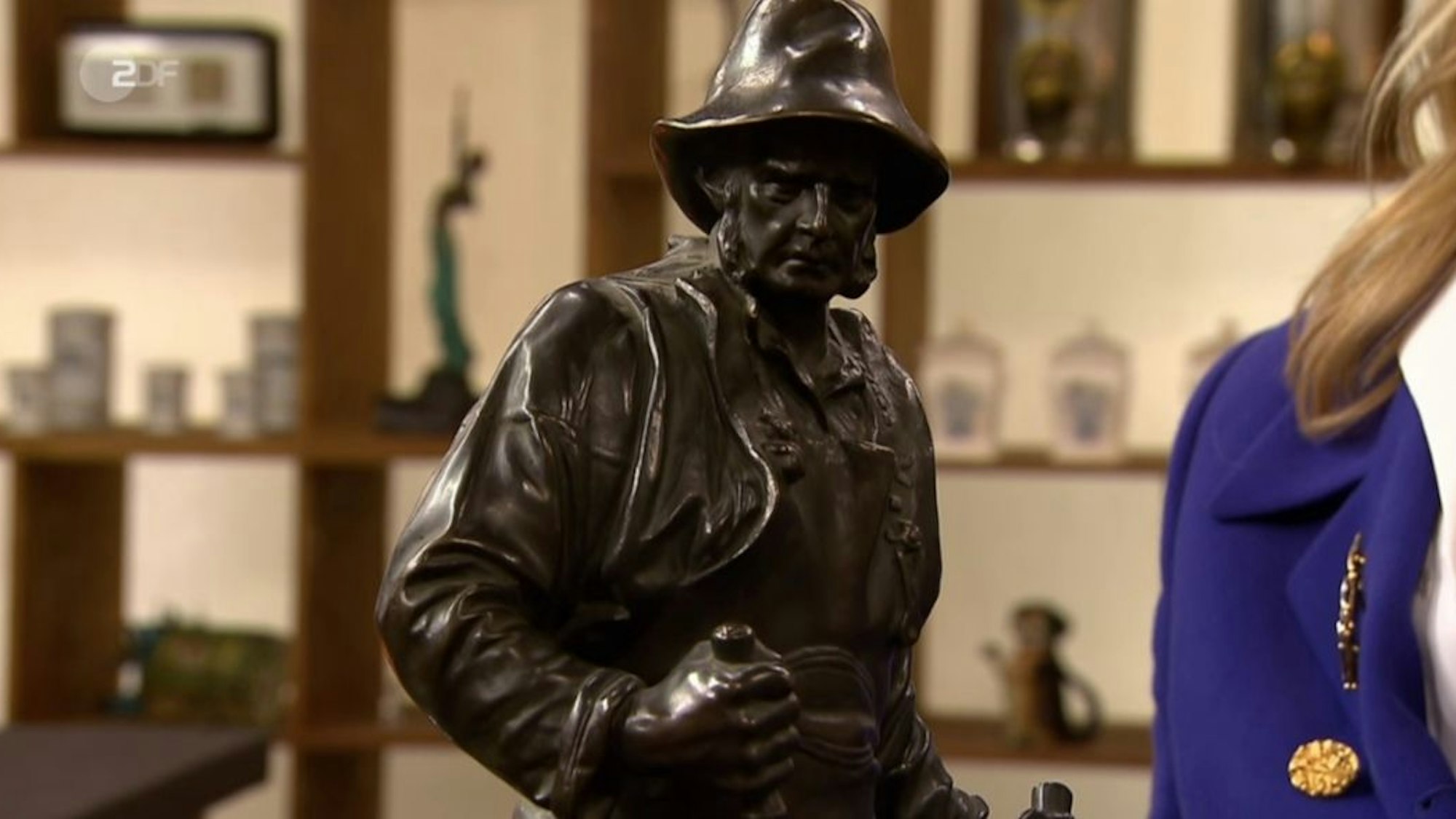 Hüttenwerker-Bronzefigur bei Bares für Rares am 24. Februar 2022.
Screenshot ZDF