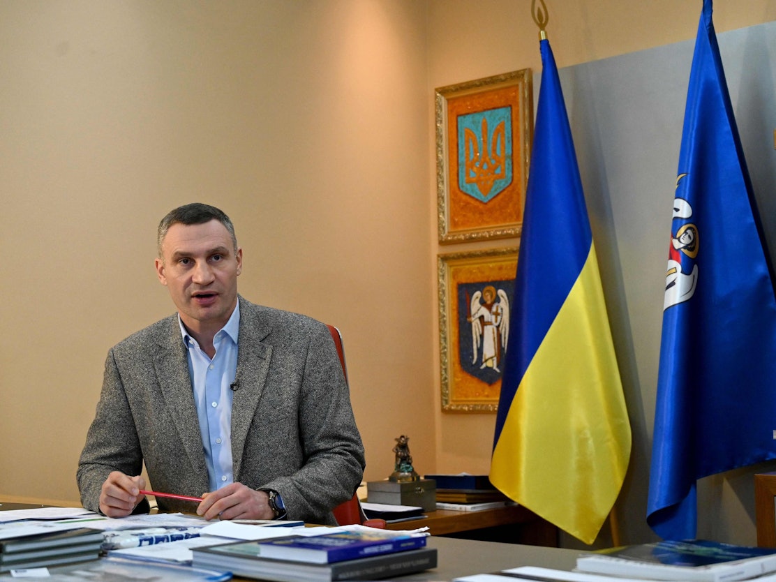 Vitali Klitschko in seinem Büro.