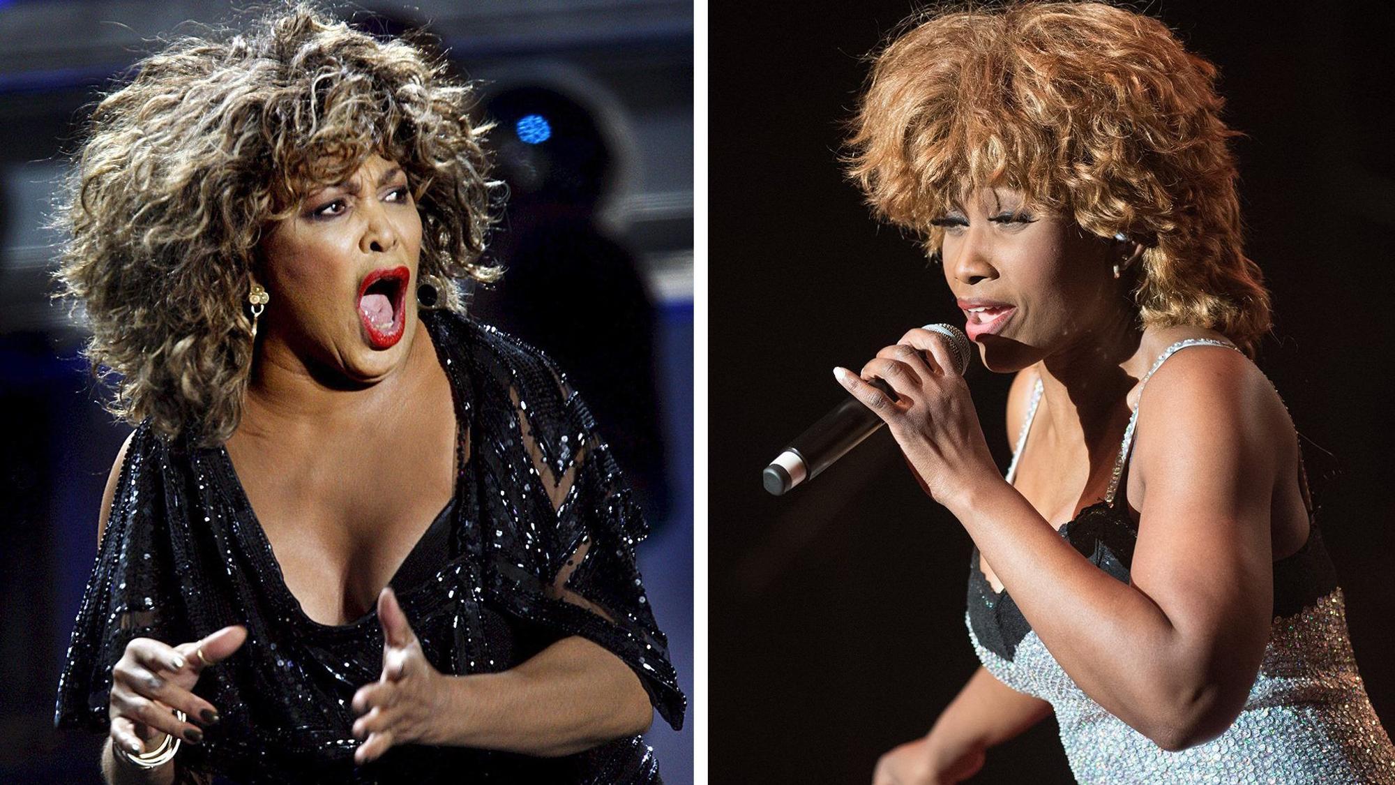 Tina Turner (2009) und Turner Darstellerin Dorothea «Coco» Fletcher bei der Premiere «Simply the best» (2017)