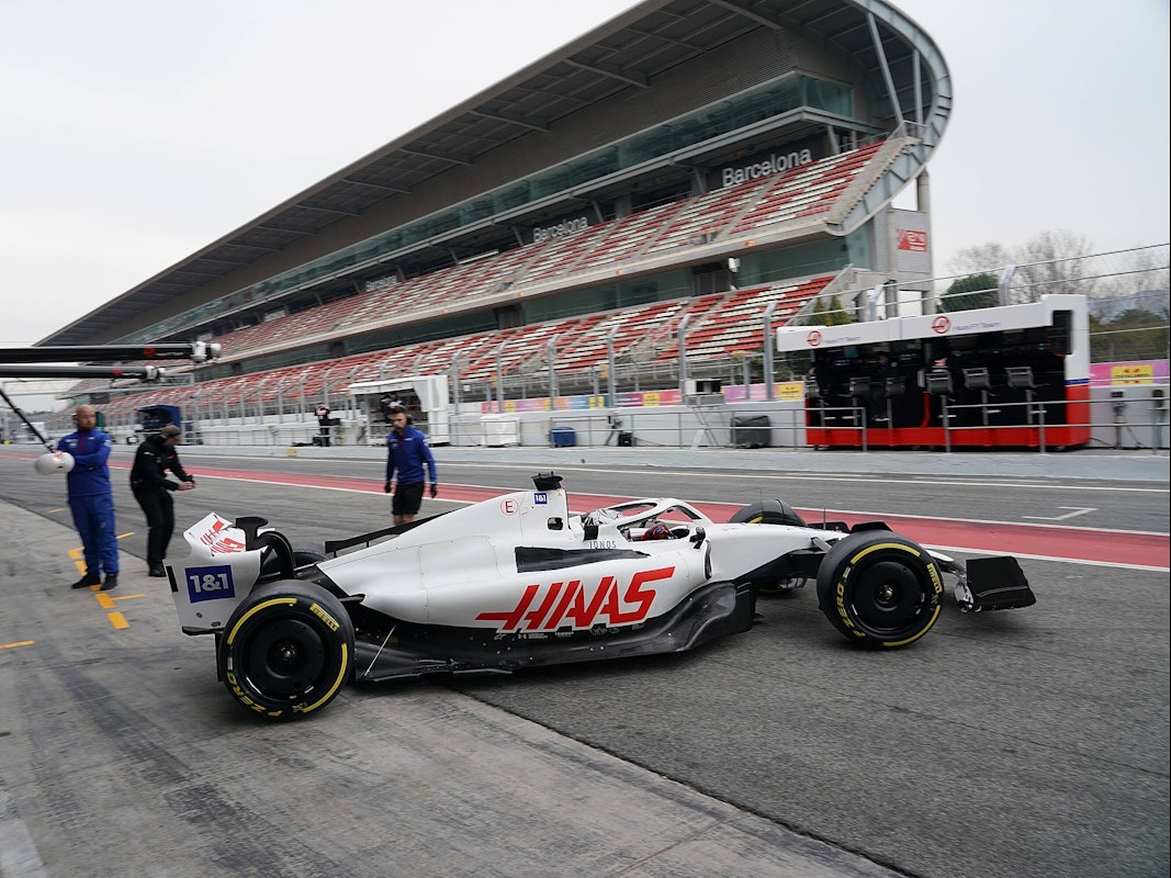 Nikita Mazepin bei Formel-1-Testfahrten in Barcelona.