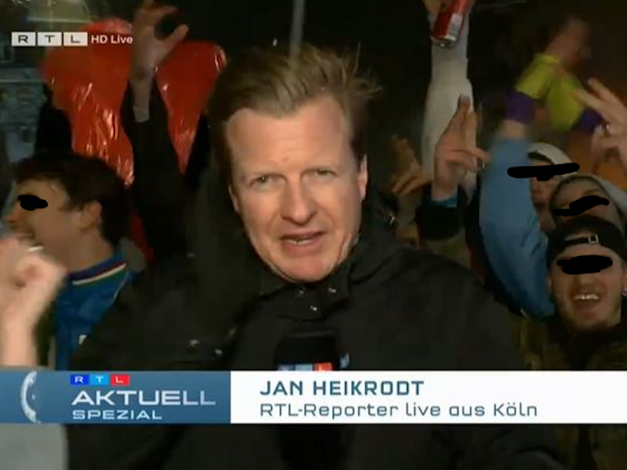 Screenshot von einer RTL Aktuell Live-Schalte am Donnerstagabend (24. Februar) in Köln.