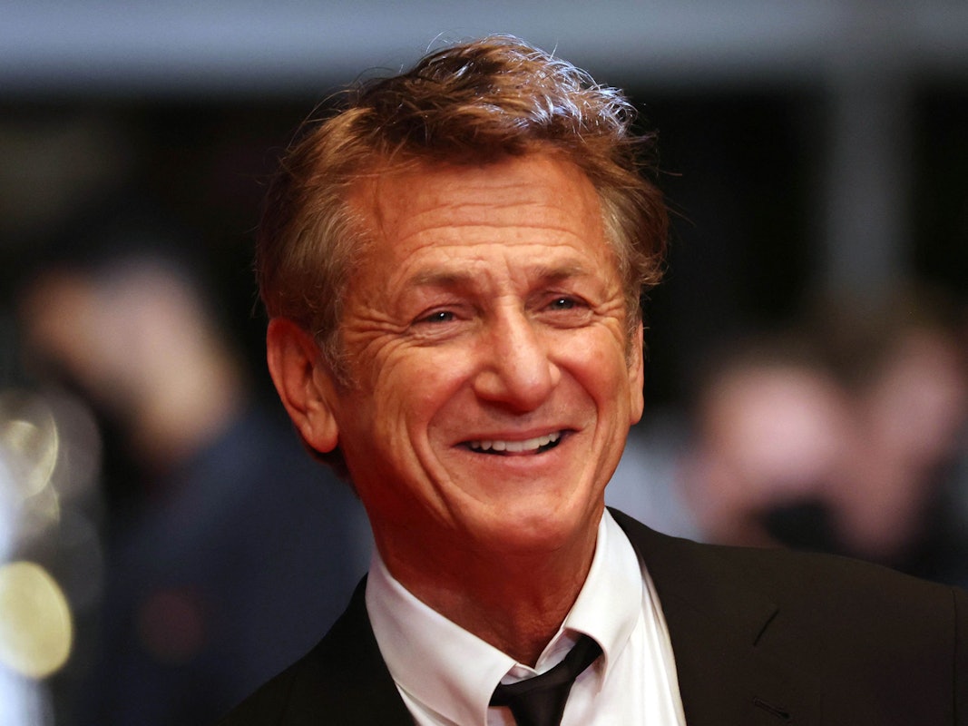 US-Schauspieler und Regisseur Sean Penn im Juli 2021 bei den Filmfestspielen in Cannes. Sean Penn arbeitet in Kiew an einer Dokumentation über den Ukraine-Krieg.
