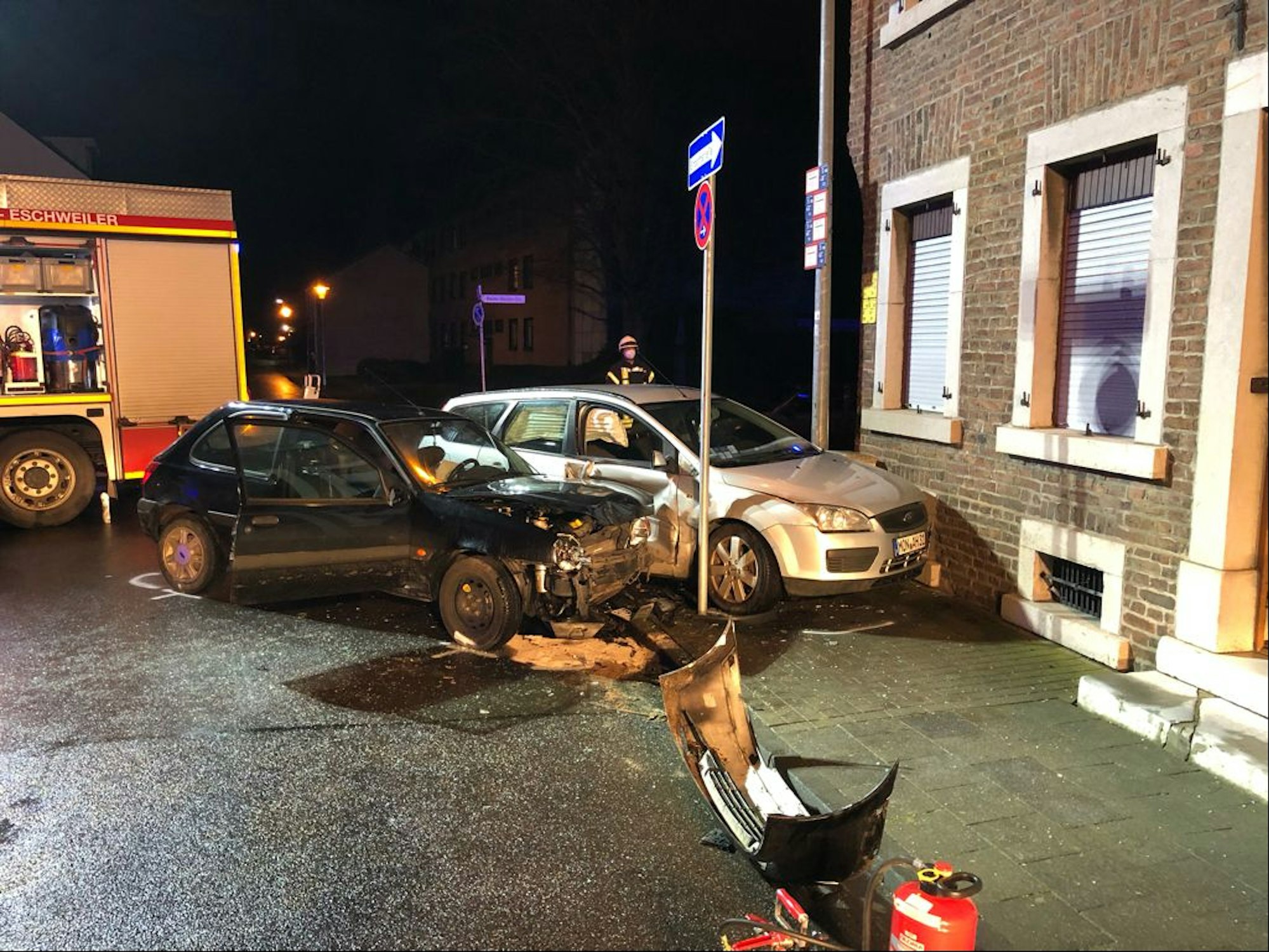 Unfall in der Gasthausstraße in Dürwiß.