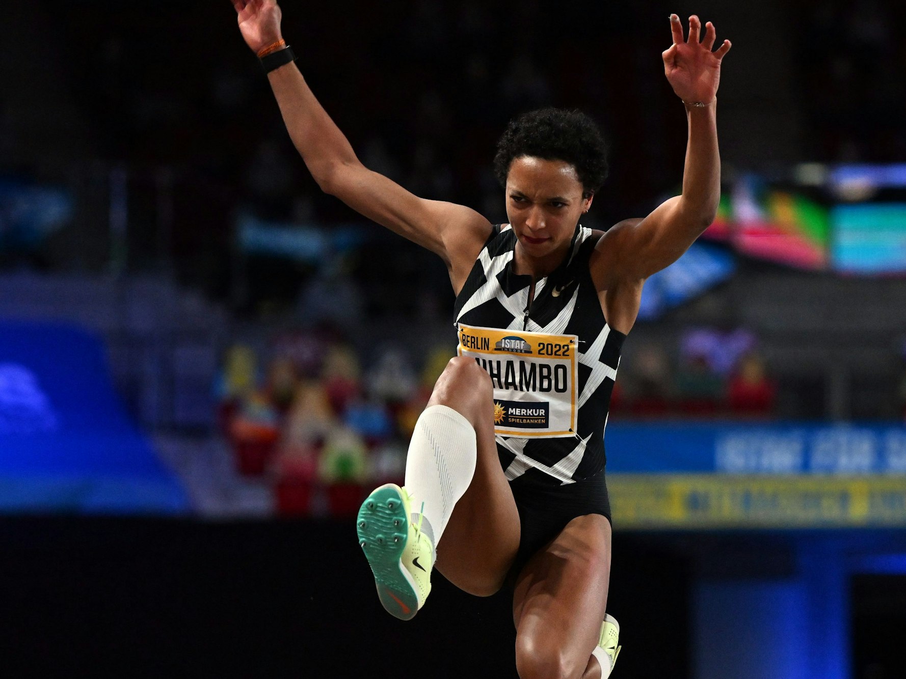 Malaika Mihambo in Aktion.