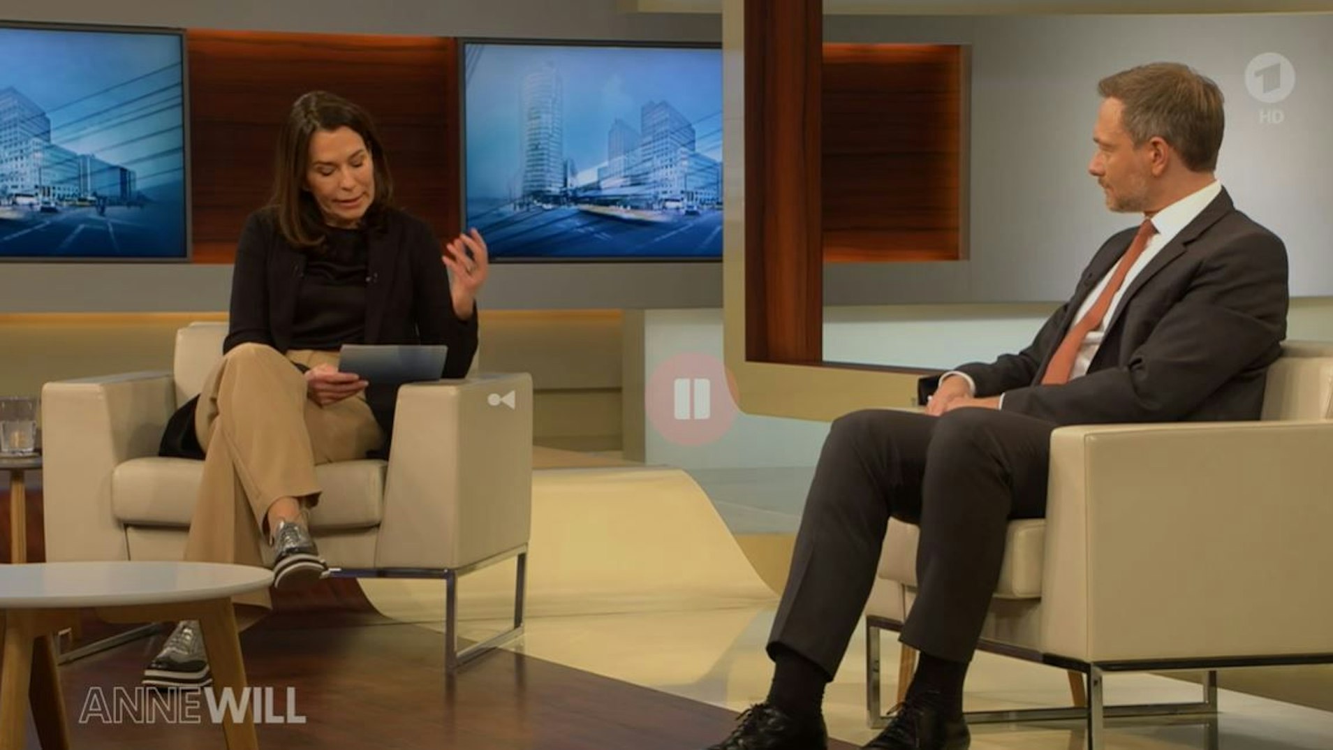Christian Lindner (FDP) war am Sonntag, 27. Februar 2022, bei Anne Will zu Gast.