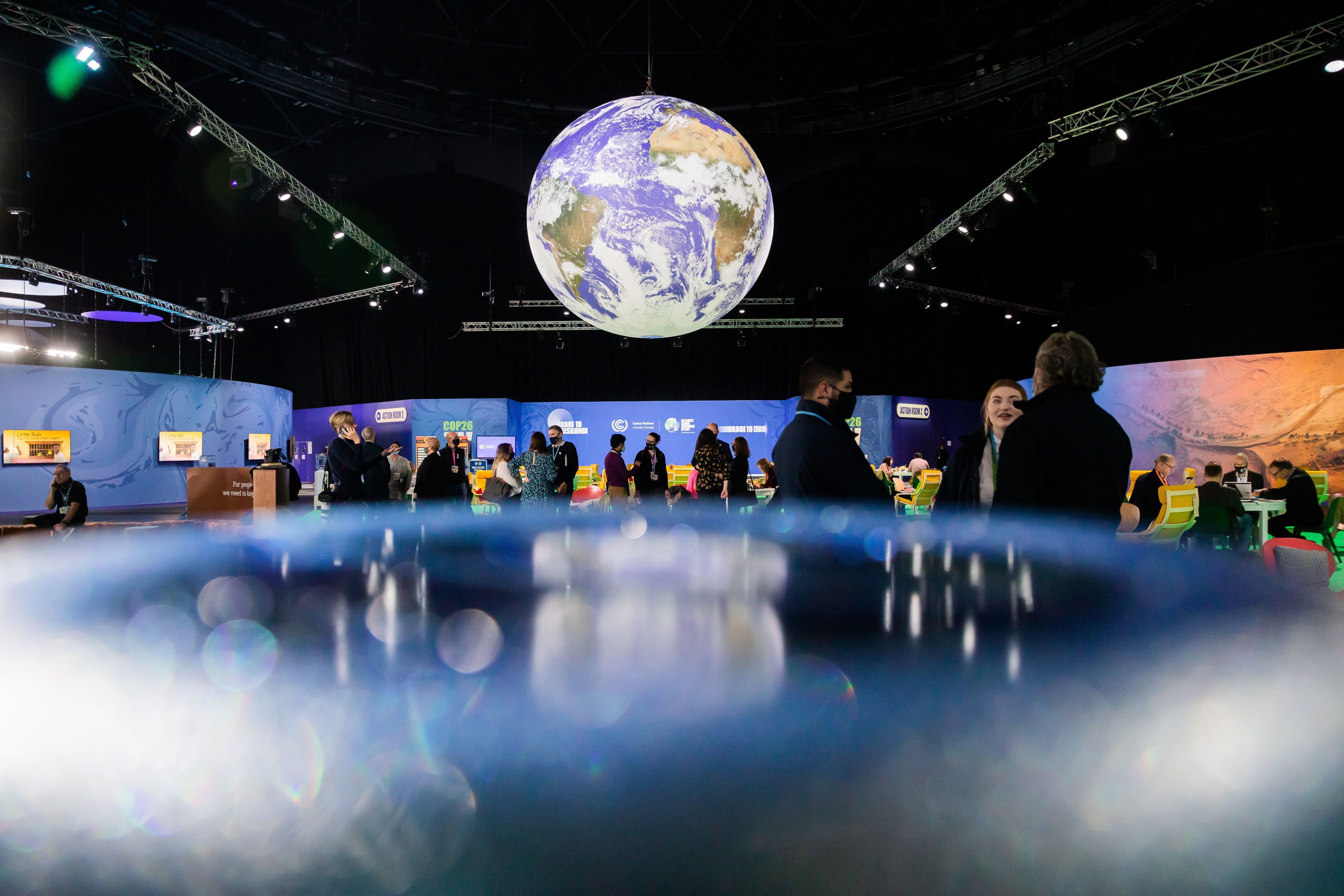 Auf der UN-Klimakonferenz in Paris entschuldigte sich der russische Vertreter für den Krieg in der Ukraine. Das Symbolfoto zeigt die UN-Klimakonferenz COP26 in Glasgow im November 2021.