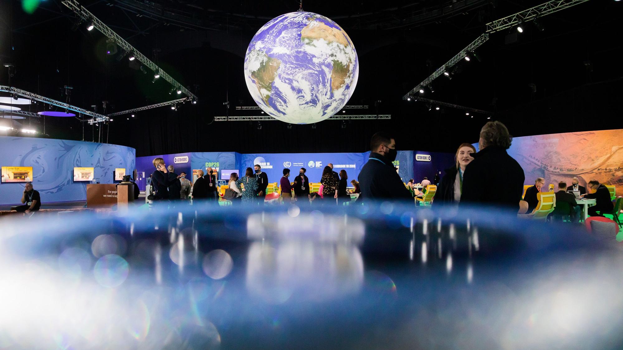 Auf der UN-Klimakonferenz in Paris entschuldigte sich der russische Vertreter für den Krieg in der Ukraine. Das Symbolfoto zeigt die UN-Klimakonferenz COP26 in Glasgow im November 2021.