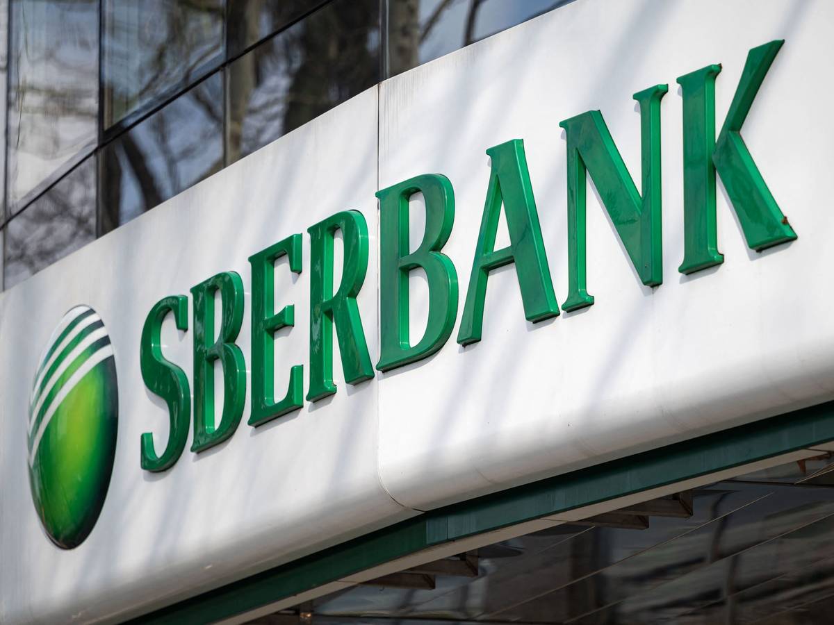 Die Sberbank-Filiale in Ljubljana.