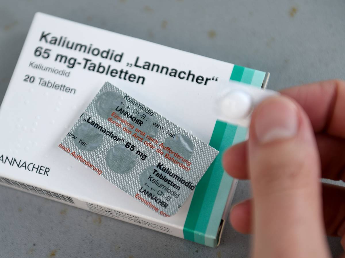 Eine Packung Jodtabletten am 28. August 2017.