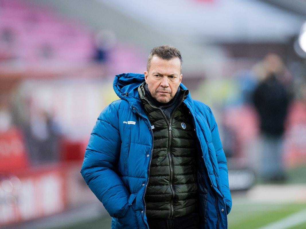 Lothar Matthäus als Sky-TV-Experte, vor dem Spiel 1. FC Köln gegen Eintracht Frankfurt.