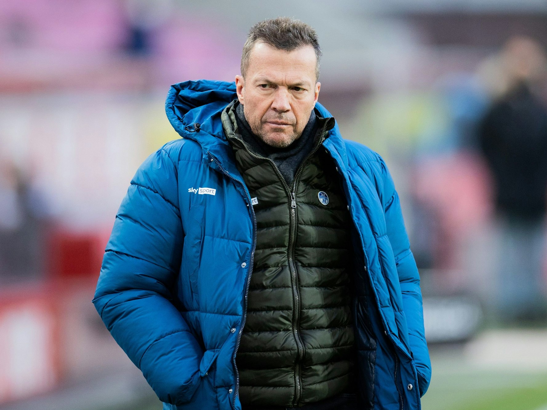 Lothar Matthäus als Sky-TV-Experte, vor dem Spiel 1. FC Köln gegen Eintracht Frankfurt.