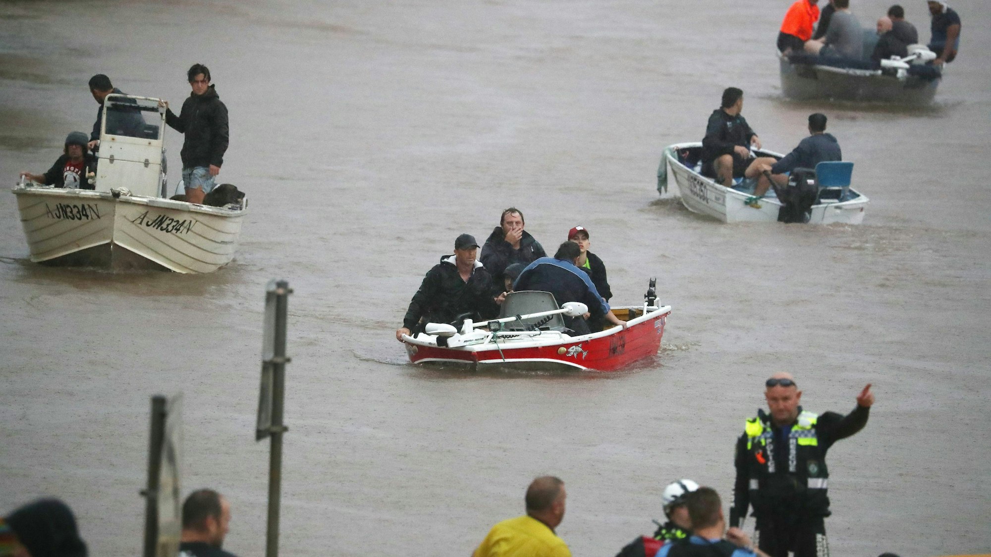 Überschwemmung in der Stadt Lismore im Nordosten von New South Wales.