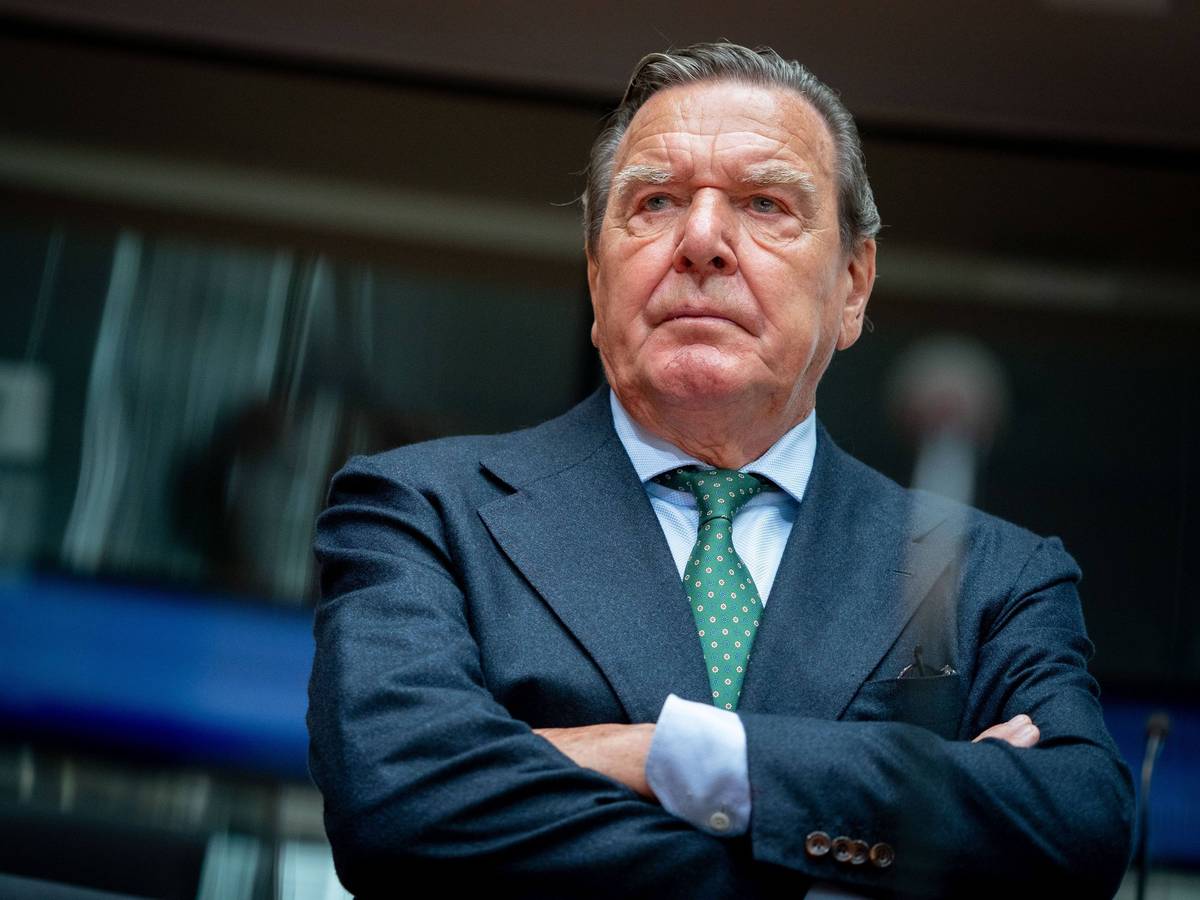 Das Foto zeigt Ex-Kanzler Gerhard Schröder. Der 77-Jährige bekommt aus der SPD aufgrund seiner russischen Beziehungen heftigen Gegenwind.