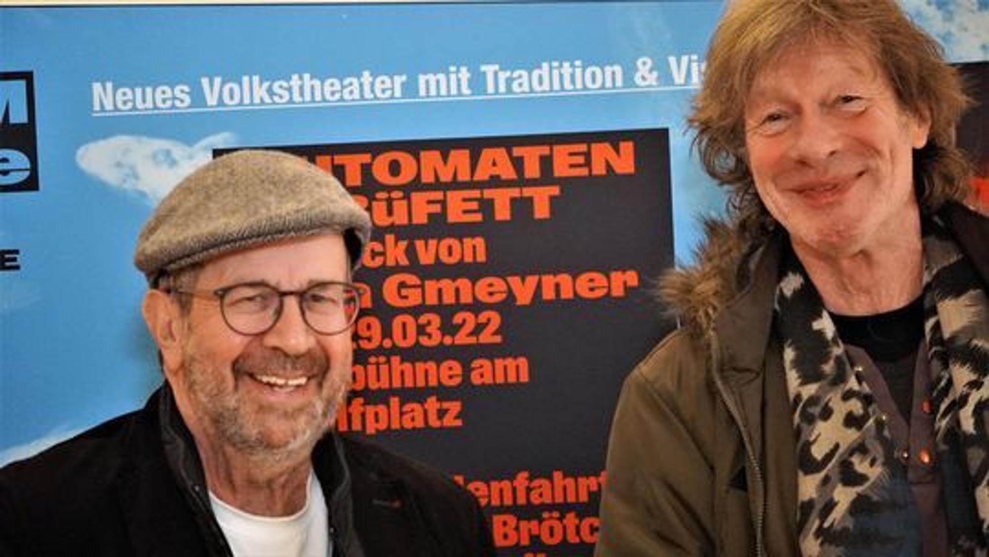 EXPRESS-Reporter Christof Ernst (l.) und Gerd Köster beim Interview.