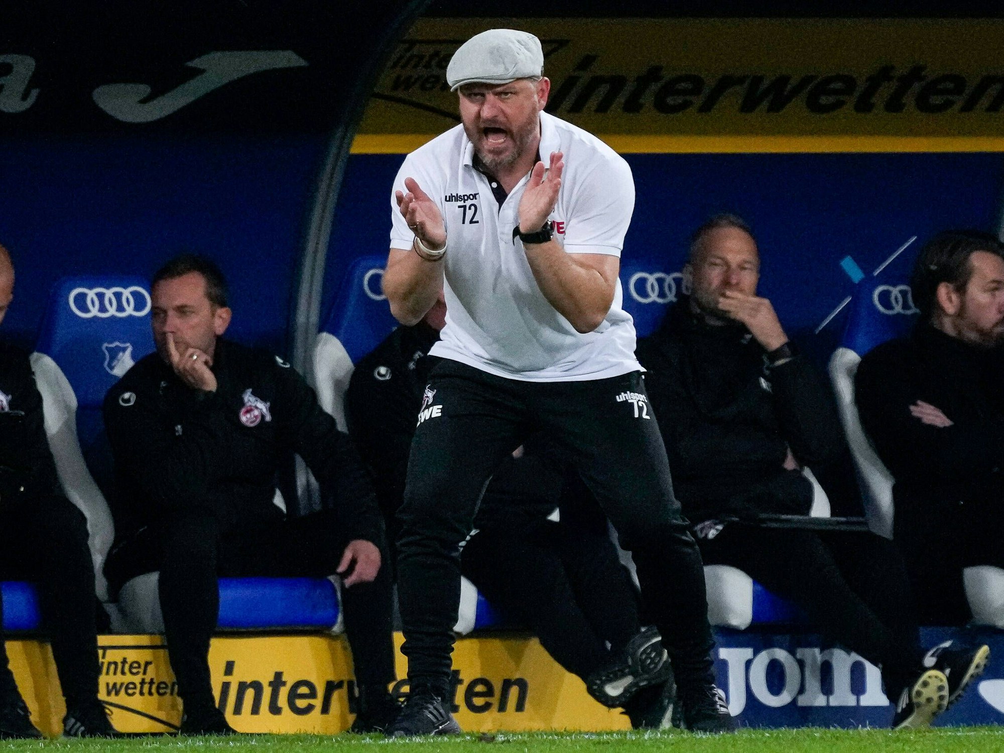 Steffen Baumgart beim Spiel des 1. FC Köln in Hoffenheim
