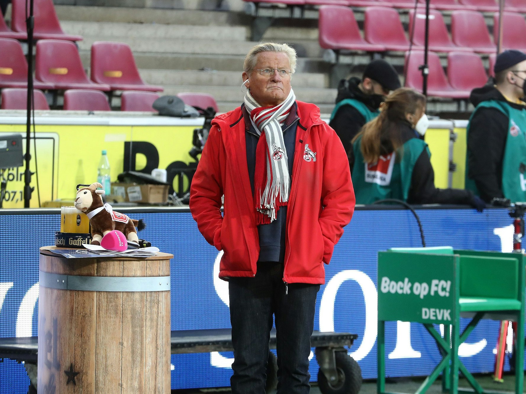 Stadionsprecher Michael Trippel vor dem Spiel gegen Eintracht Frankfurt