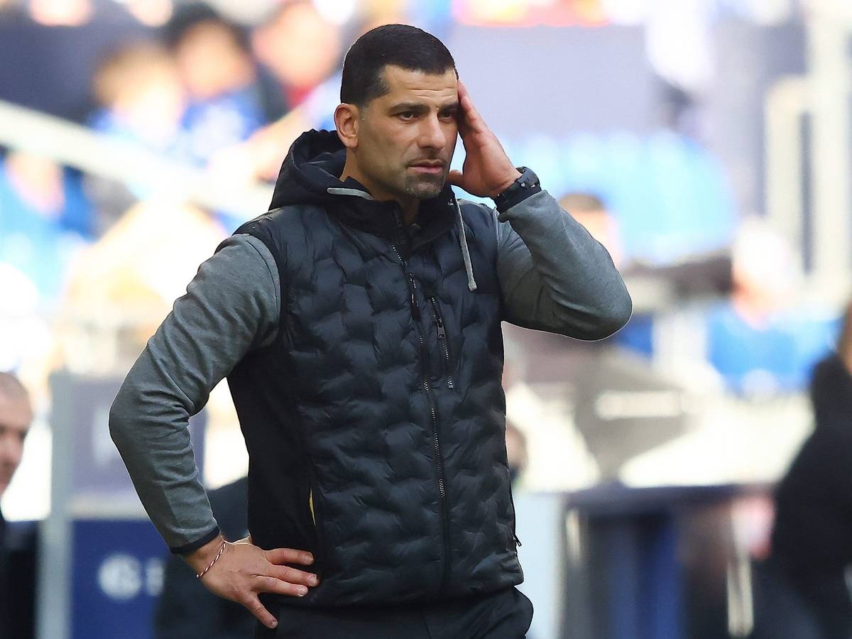 Dimitrios Grammozis steht bei Schalke 04 am Spielfeldrand
