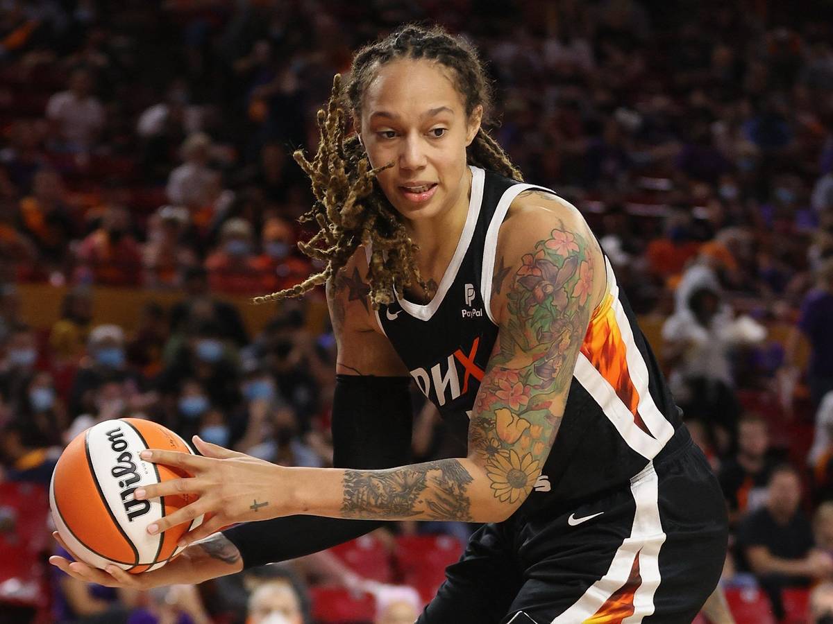 Die zweifache Olympiasiegerin Brittney Griner bei einem Spiel der WNBA.