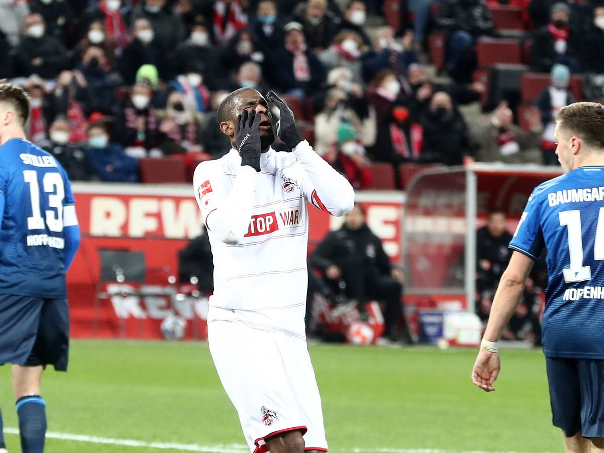 Anthony Modeste verliert mit dem 1. FC Köln gegen die TSG Hoffenheim.