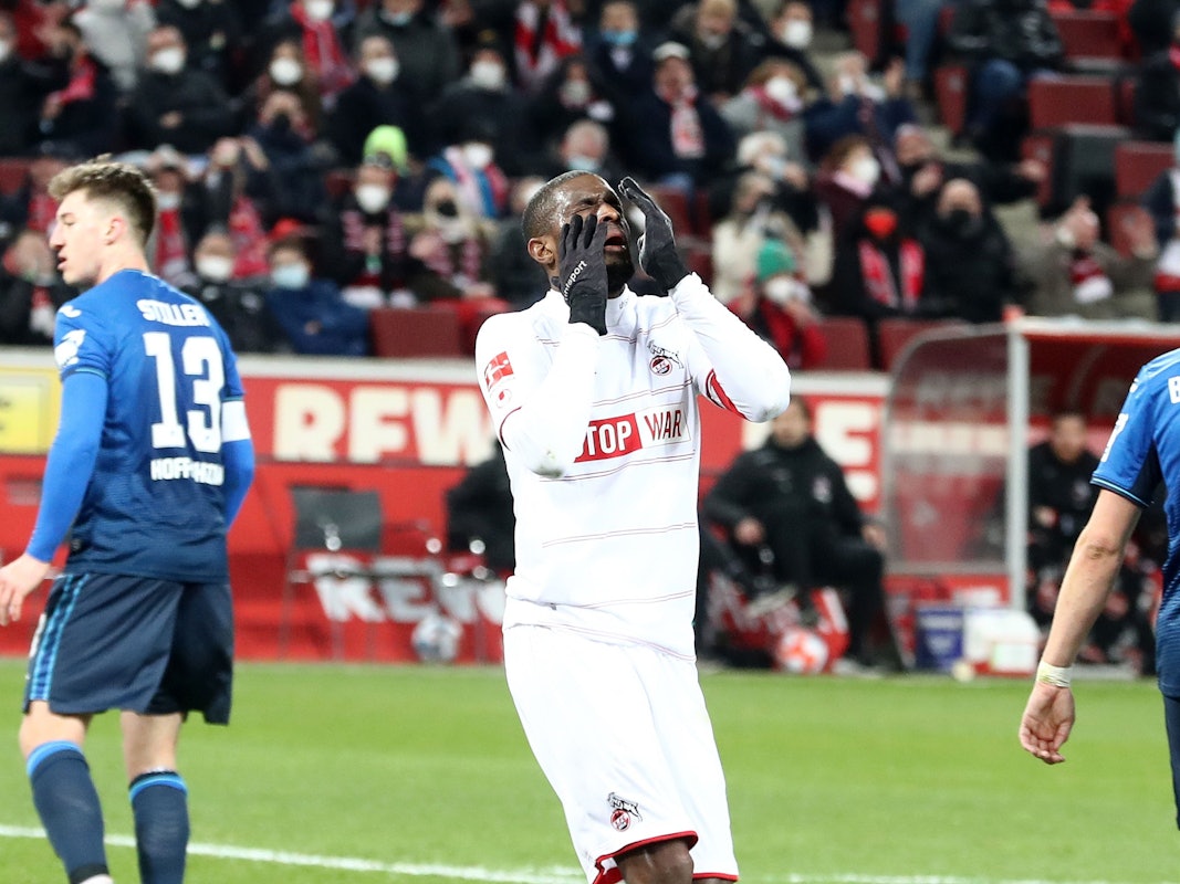 Anthony Modeste verliert mit dem 1. FC Köln gegen die TSG Hoffenheim.