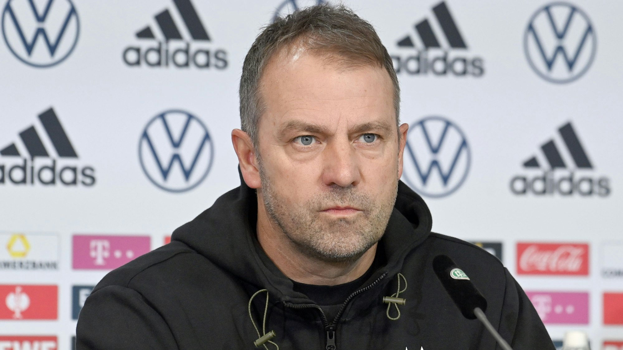 Pressekonferenz nach dem Abschlusstraining zum Spiel Armenien - Deutschland mit Trainer Hansi Flick.