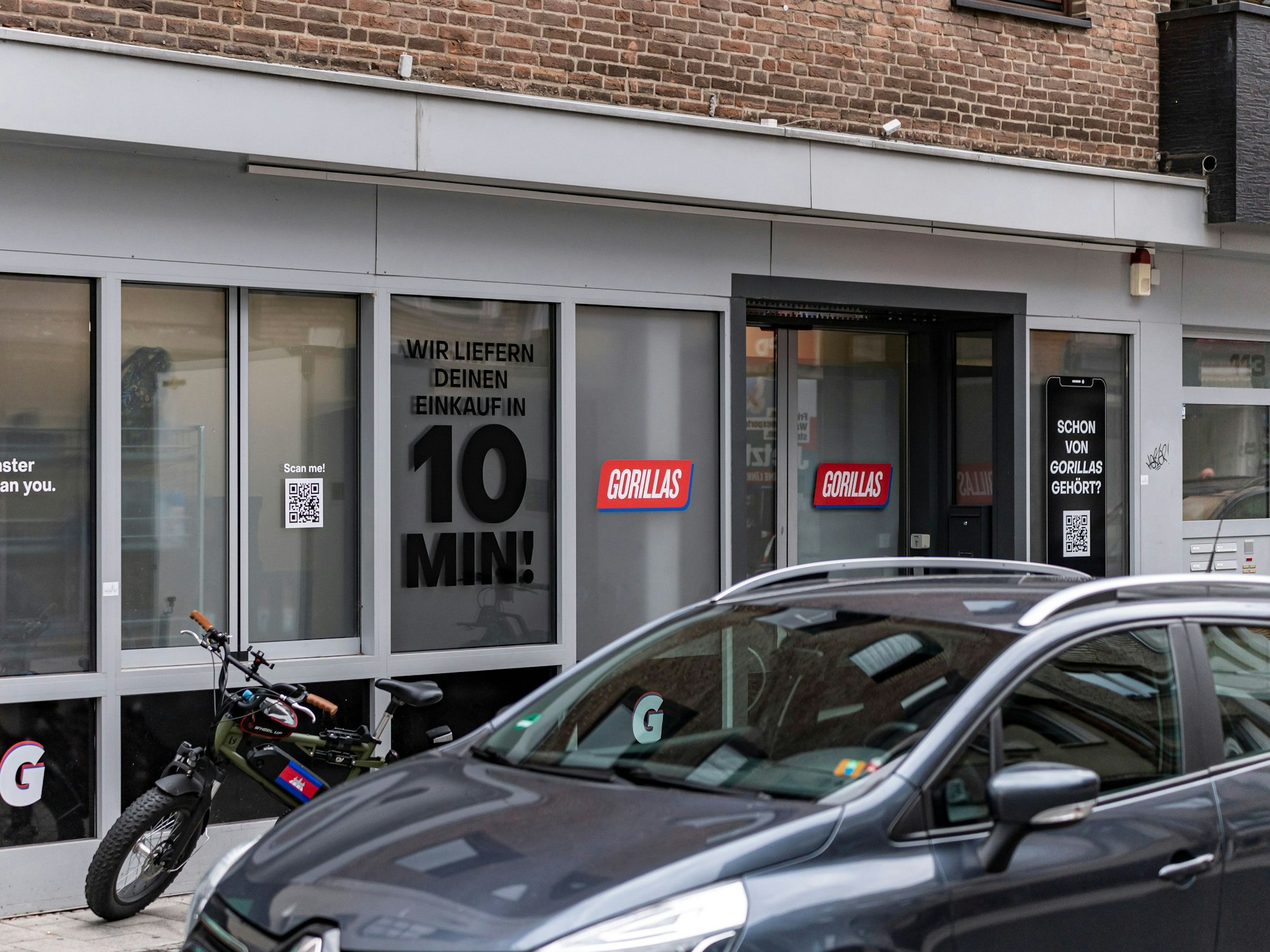 Das Gorillas-Depot (Foto vom 20. August 2021) in der Severinstraße in der Kölner Südstadt