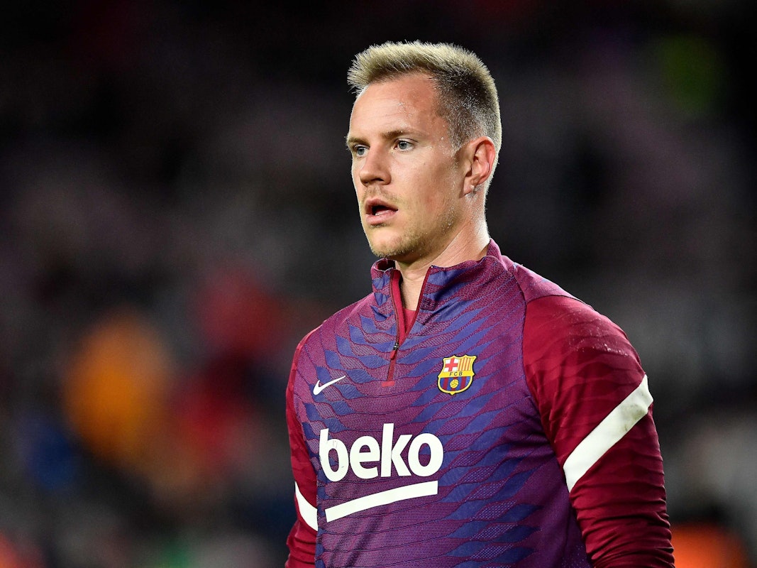 Marc-André ter Stegen beim Aufwärmprogramm vor einem Spiel des FC Barcelona.