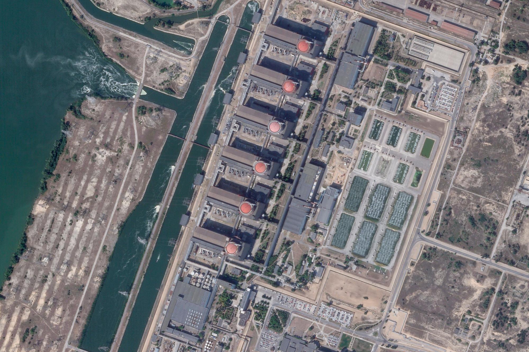 Auf diesem Satellitenfoto von Planet Labs PBC ist das Kernkraftwerk Saporischschja in Enerhodar, Ukraine, am 2. September 2019 zu sehen.