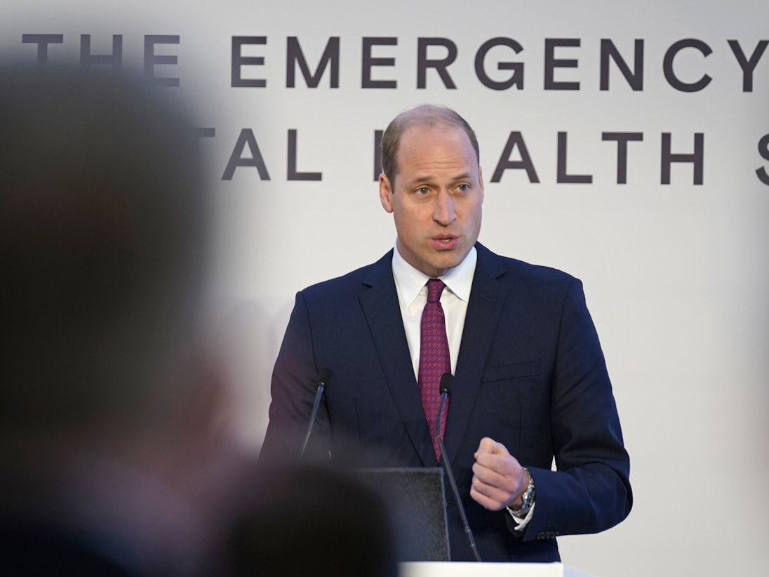 Prinz William, Herzog von Cambridge, spricht beim Symposium zur psychischen Gesundheit von Rettungskräften.
