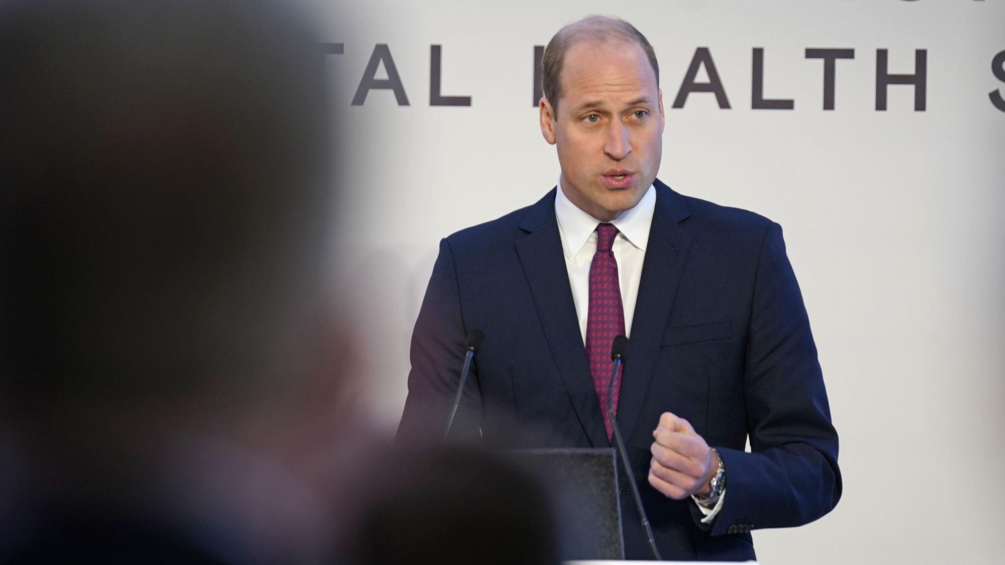 Prinz William, Herzog von Cambridge, spricht beim Symposium zur psychischen Gesundheit von Rettungskräften.
