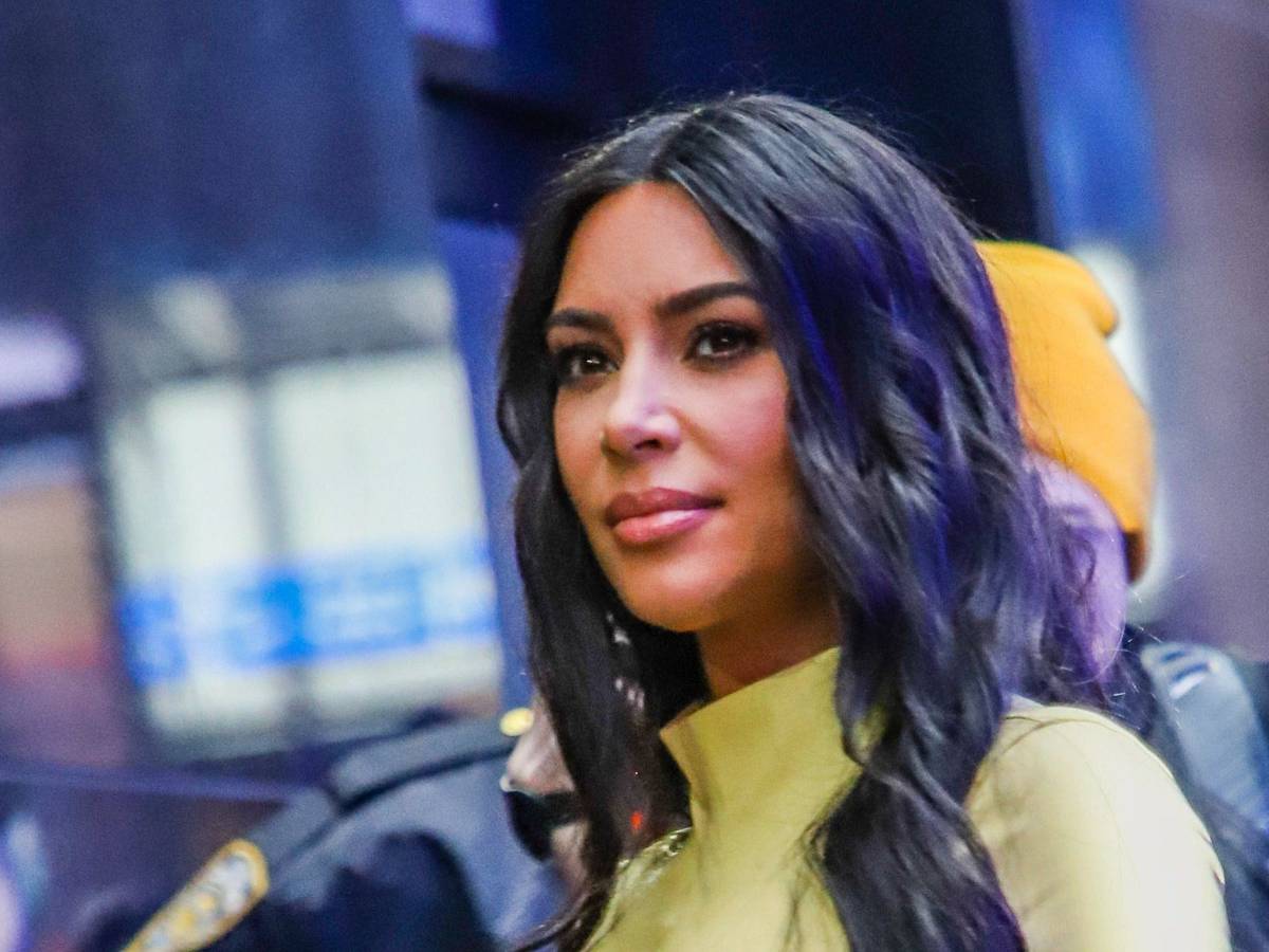 Reality-Star Kim Kardashian West verlässt auf dem Times Square das Studio nach der Aufzeichnung der "Good Morning America"-Show.