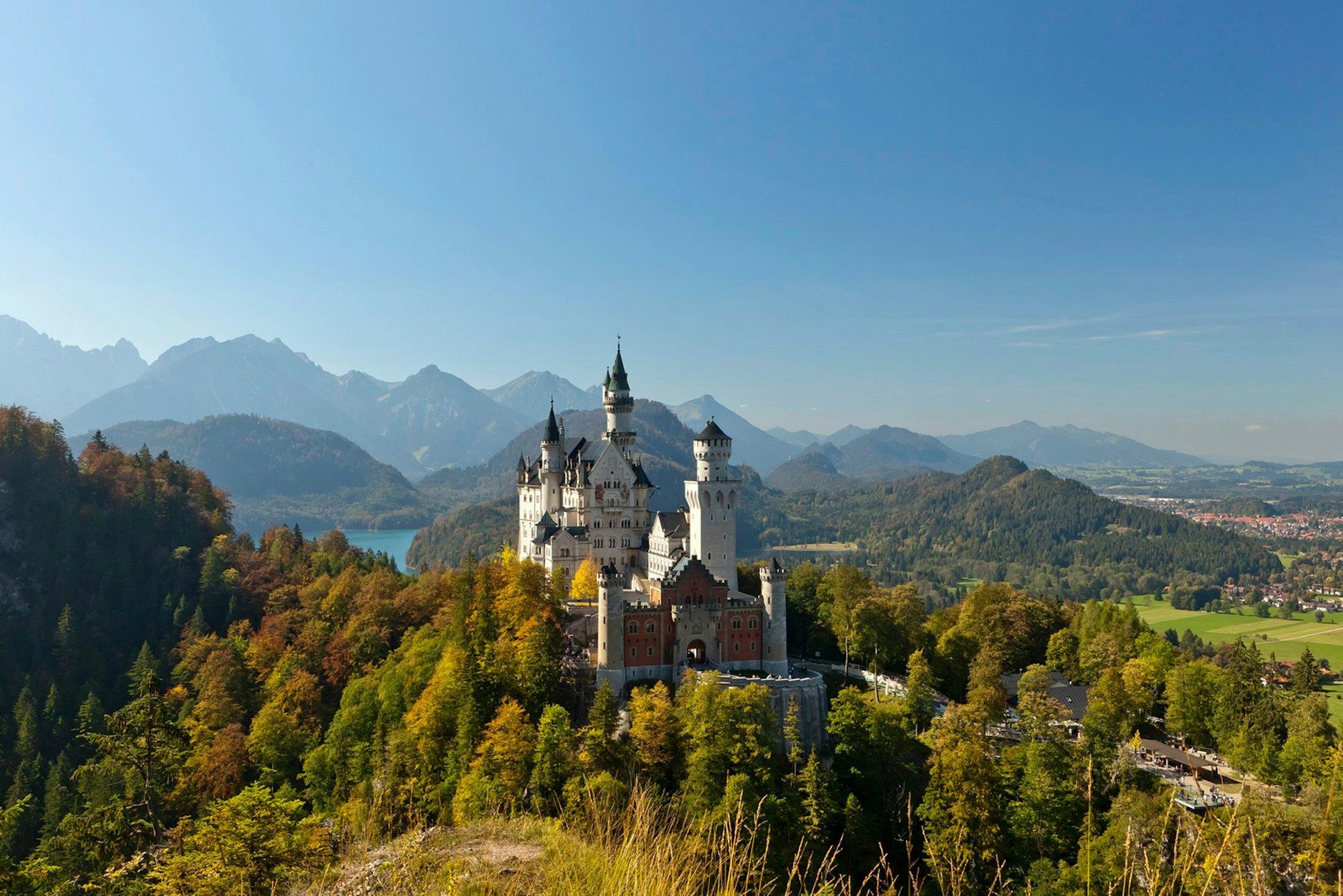Schloss Neuschwanstein, erbaut von König Ludwig II, im Allgäu.