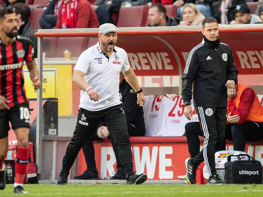 Steffen Baumgart im Spiel gegen Bayer Leverkusen