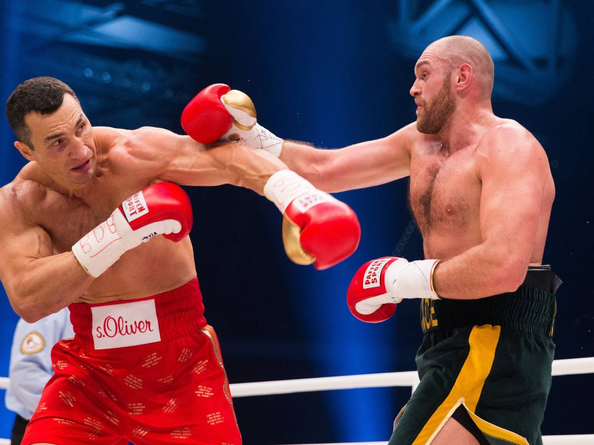 Der ukrainische Boxer Wladimir Klitschko beim Kampf gegen Tyson Fury in Düsseldorf.