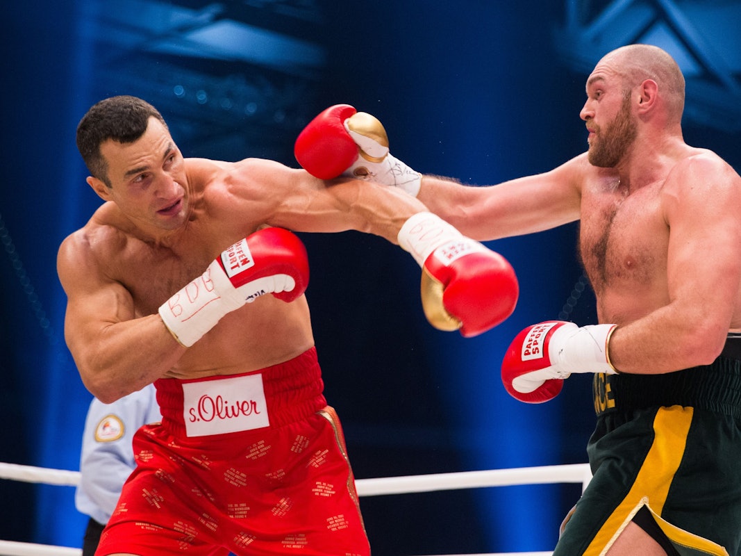 Der ukrainische Boxer Wladimir Klitschko beim Kampf gegen Tyson Fury in Düsseldorf.