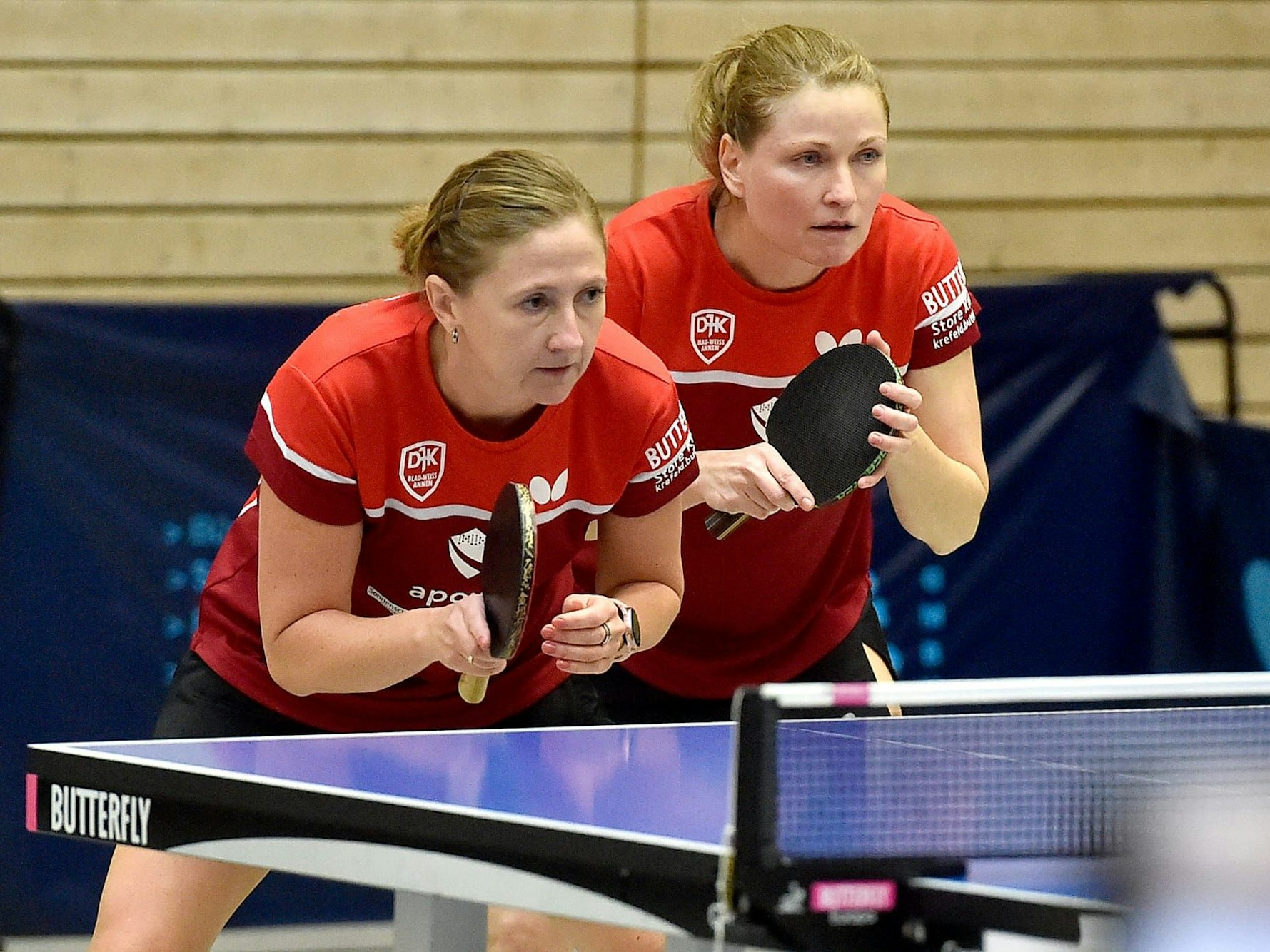 Spitzendoppel in der Zweiten Tischtennis-Bundesliga: Elena Shapovalova und Oxana Fadeeva.