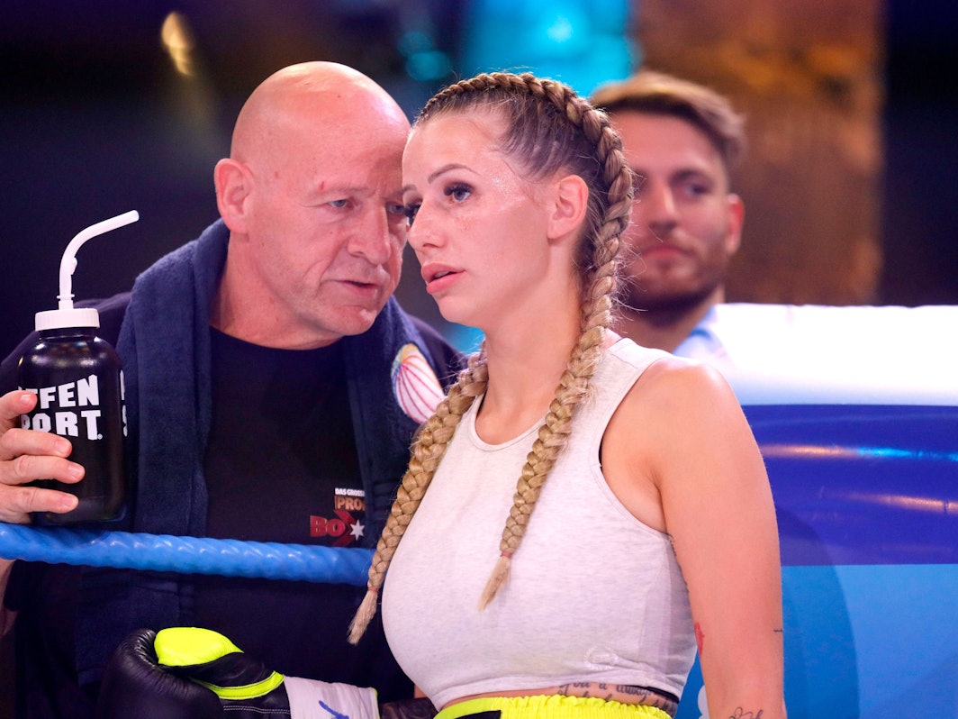 Carina Spack im September 2020 beim Sat.1-„Promiboxen“