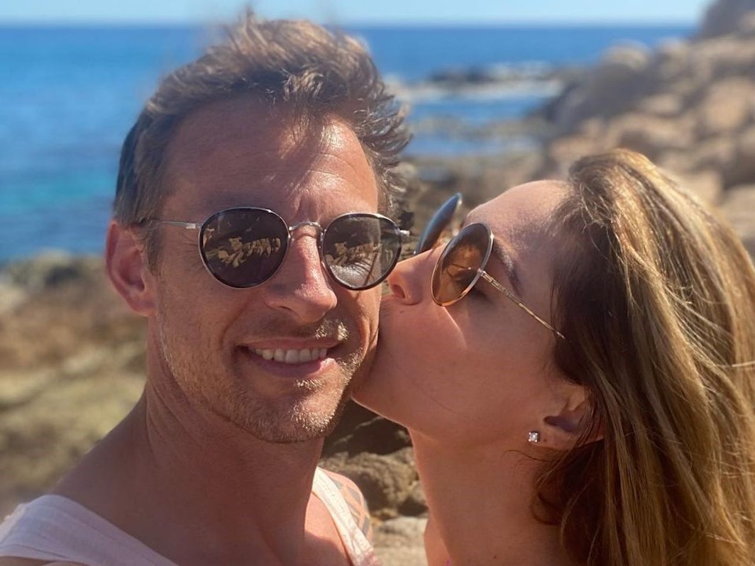 Jenson Button auf einem Selfie mit seiner damals noch Verlobten Brittny Ward