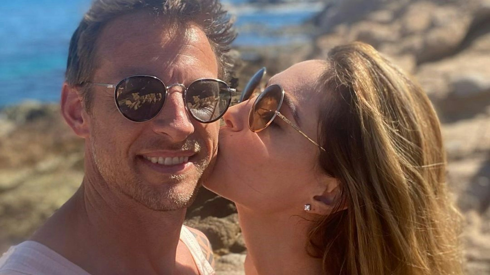 Jenson Button auf einem Selfie mit seiner damals noch Verlobten Brittny Ward
