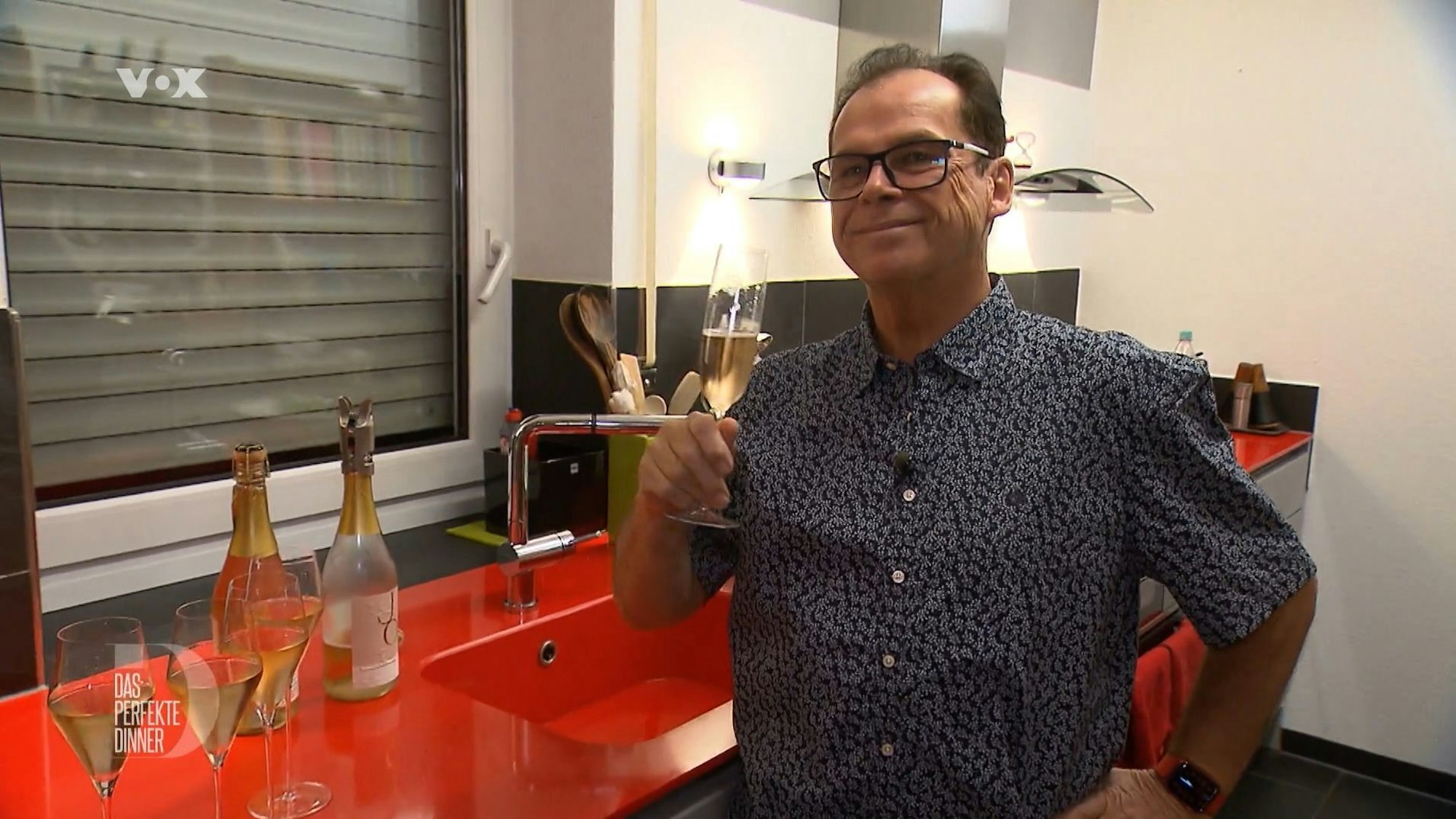 "Für mich ist das Glas immer halb voll", sagt Gastgeber Rainer.